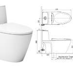 kích thước bồn cầu toto